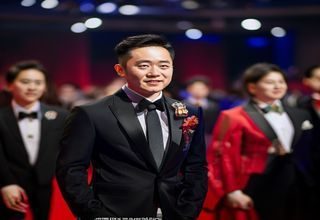 李采潭2026年出席首尔国际影视节，身着正式礼服在红毯上接受媒体采访